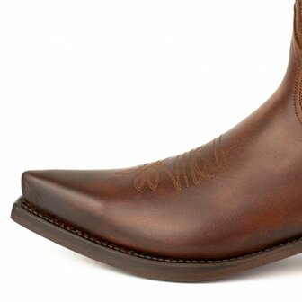 Mayura Boots 1920 Brown Pointed Cowboy Western Line Dance Ladies Men Boots Slanted Heel Genuine Leather