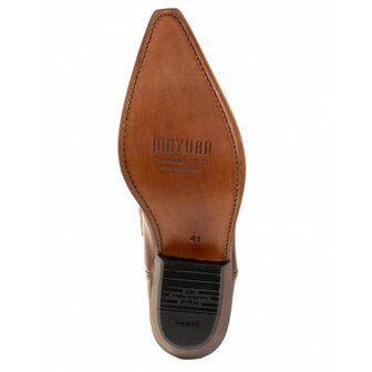 Mayura Boots 1920 Brown Pointed Cowboy Western Line Dance Ladies Men Boots Slanted Heel Genuine Leather