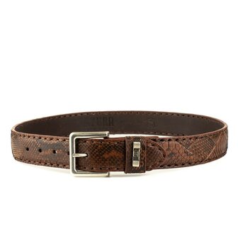 Mayura Riem 1020 Bruin Kastanje Python 4cm Breed Verwisselbare Gesp overzicht