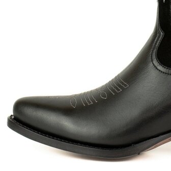 Mayura Boots WINGS 2666 Black Women's Western Boots Ornamental Stitching Pointed Nose Sloping Heel Smooth And Suede Leat