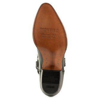 Mayura Boots WINGS 2666 Black Women's Western Boots Ornamental Stitching Pointed Nose Sloping Heel Smooth And Suede Leat