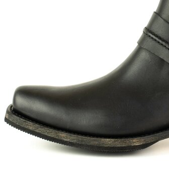 Mayura Boots 1444 Brown/ Biker Cowboy Western Ankle Boot Men women Square Toe Fixed Spur Elastic Closure Vintage oiled Leather 