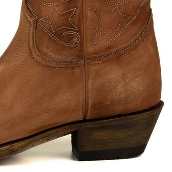 Mayura-Boots-2374-Cognac-Lavado-Dames-Cowboy-fashion-Enkellaars-Spitse-Neus-Western-Hak-Hak