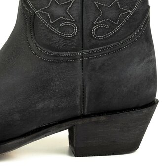 Mayura-Boots-2374-Zwart-Lavado-Dames-Cowboy-fashion-Enkellaars-Spitse-Neus-Western-Hak