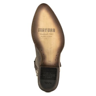 Mayura-Boots-2374-Taupe-Grey-Brown-Lavado-Ladies-Cowboy-fashion-AnkleBoots-Pointy-Nose-Western-Heel-Sole