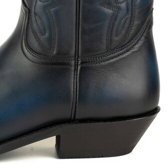 Mayura Boots 1920 / Blauw Spitse Cowboy Western Line Dance Dames Heren Laarzen Schuine Hak Echt Leer Hak