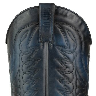 Mayura Boots 1920 / Blauw Spitse Cowboy Western Line Dance Dames Heren Laarzen Schuine Hak Echt Leer Treklussen