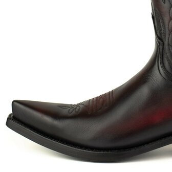 Mayura Boots 1920 Zwart/Rood Spitse Cowboy Western Line Dance Dames Heren Laarzen Schuine Hak Echt Leer Neus