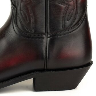 Mayura Boots 1920 Zwart/Rood Spitse Cowboy Western Line Dance Dames Heren Laarzen Schuine Hak Echt Leer Hak