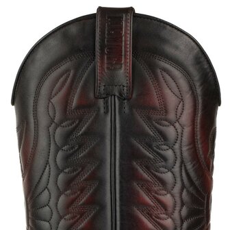 Mayura Boots 1920 Zwart/Rood Spitse Cowboy Western Line Dance Dames Heren Laarzen Schuine Hak Echt Leer Treklussen