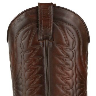 Mayura Boots 1920 Black/ Cognac Pointed Cowboy Western Line Dance Ladies Men Boots Slanted Heel Genuine Leather Shaft