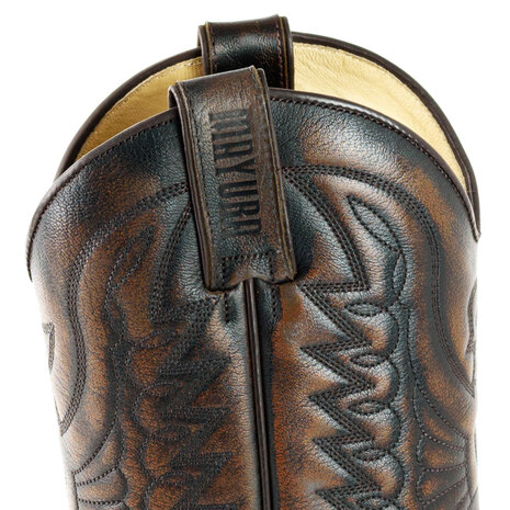 Mayura Boots 1935P Brown/ Natural Python Pointed Cowboy Western Boots Sloping Heel Straight Shaft Pull Loops Goodyear Welted Sh
