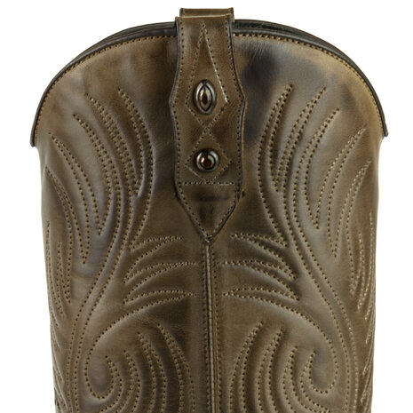Mayura Boots Virgi 2536 Bruin/ Dames Western Laarzen Sierstiksel Spitse Neus Rechte Schacht Hoge Hak Glad Leer Schacht