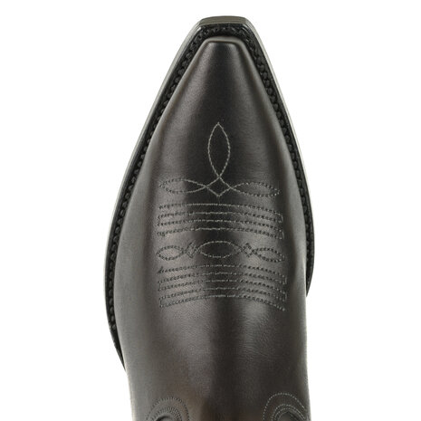Mayura Boots Virgi 2536 Zwart/ Dames Western Laarzen Sierstiksel Spitse Neus Rechte Schacht Hoge Hak Glad LeerMayura Boots Virg