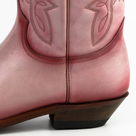 Mayura Boots 1920 Pink/ Pointed Cowboy Western Line Dance Ladies Men Boots Slanted Heel Genuine Leather