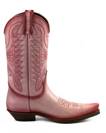 Mayura Boots 1920 Pink/ Pointed Cowboy Western Line Dance Ladies Men Boots Slanted Heel Genuine Leather