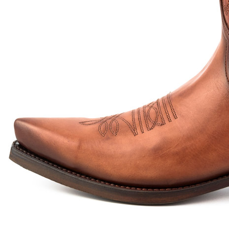 Mayura Boots 1920 Cognac/ Pointed Cowboy Western Line Dance Ladies Men Boots Slanted Heel Genuine Leather