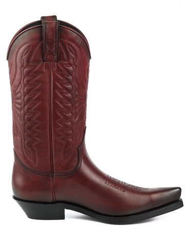 Mayura Boots 1920 Bordeaux/ Pointed Cowboy Western Line Dance Ladies Men Boots Slanted Heel Genuine Leather