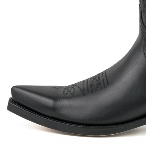 Mayura Boots 1920 Black/ Pointed Cowboy Western Line Dance Ladies Men Boots Slanted Heel Genuine Leather