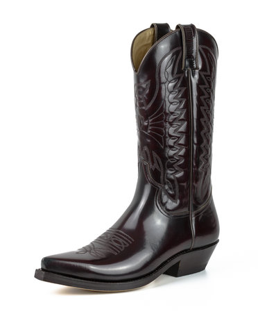Mayura Boots 1920 Florentic Bordeaux/ Pointed Cowboy Western Line Dance Ladies Men Boots Slanted Heel Genuine Leather