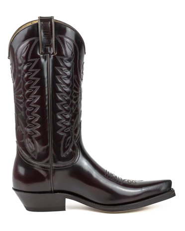 Mayura Boots 1920 Florentic Bordeaux/ Pointed Cowboy Western Line Dance Ladies Men Boots Slanted Heel Genuine Leather