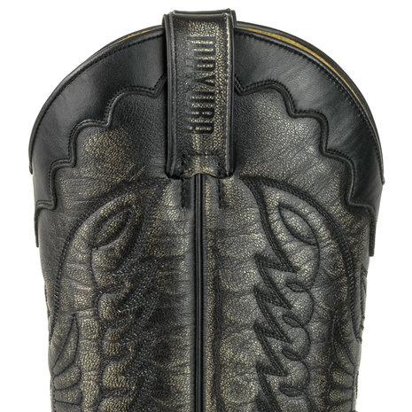 Mayura Boots 1927 Zwart/ Spitse Cowboy Western Dames Heren Laarzen Schuine Hak Two Tone Echt Leer Adelaar Treklussen