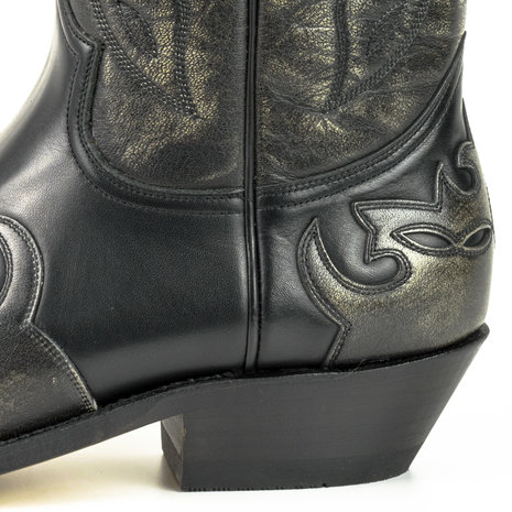 Mayura Boots 1927 Black/ Pointed Cowboy Western Men Women Boot Heels Two Tone Genuine Leather