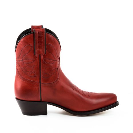 Mayura Boots 2374 Red/ Women Cowboy Fashion Ankle Boot Pointed Toe Western Heel Genuine Leather