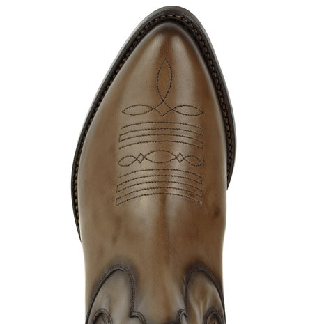 Mayura Boots 2487 Hazelnut/ Ladies Cowboy Western Fashion Ankle Boots Pointed Toe Slanting Heel Elastic Closure Genuine Leather