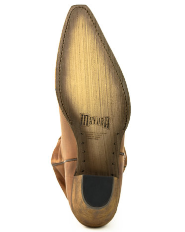 Mayura Boots 1952 Brown/ Western Fashion Ladies Pointed Cowboy Boots High Heeled Slumped Shaft Smooth Leather Sole