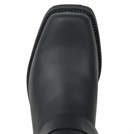Mayura Boots 1501 Black/ Biker Western Boots Men Square Toe Oil-Resistant Rubber Sole Calfskin