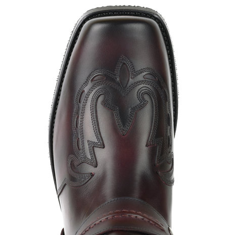 Mayura Boots Indian 2471 Bordeaux/ Cowboy Biker Boots men Square Nose Flat Heel Detachable Spur Genuine Leather