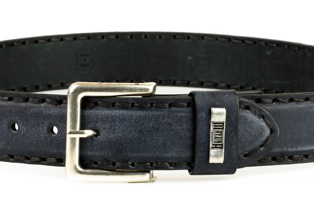 Mayura Belt 925 Vintage Black Cowboy Western 4 cm Wide Jeans Belt Changeable Buckle Smooth Leather