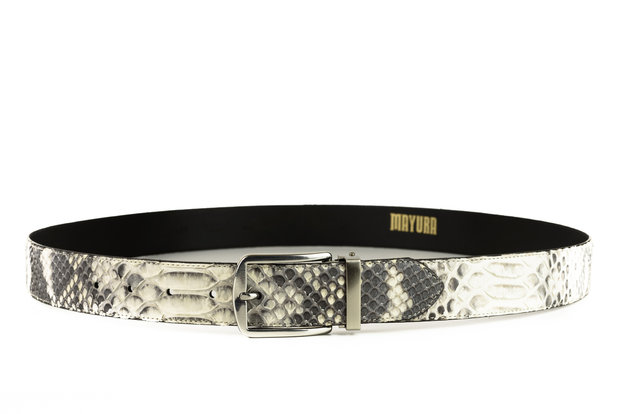 Mayura Belt 810P Natural White Python 3.5cm Wide Removable Buckle