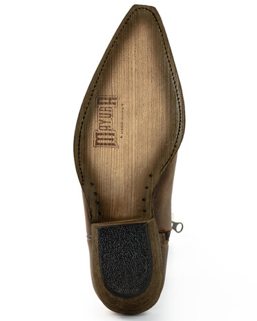 Mayura Boots 12M Bruin/ Natural Python Cowboy Western Heren Enkellaars Spitse Neus Schuine Hak Rits Waxed Leather Zool