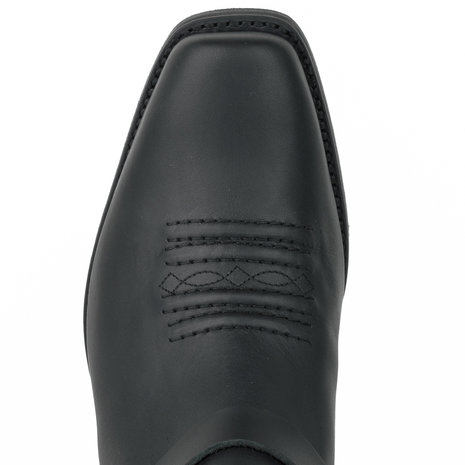 Mayura Boots 24 Black/ Cowboy Western Ankle Boot Men Square Toe Ornamental Spur Elastic Closure