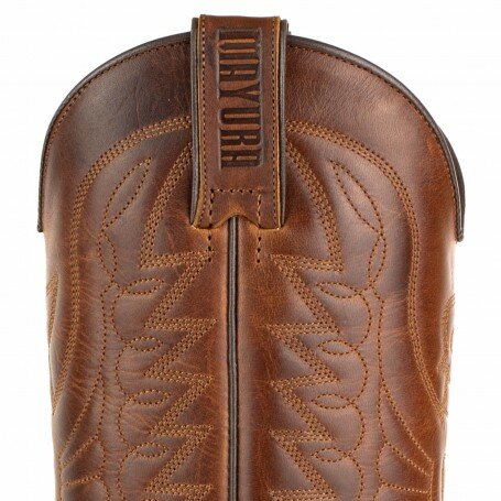 Mayura Boots 1920 Brown Pointed Cowboy Western Line Dance Ladies Men Boots Slanted Heel Genuine Leather