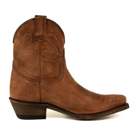 Mayura-Boots-2374-Cognac-Lavado-Dames-Cowboy-fashion-Enkellaars-Spitse-Neus-Western-Hak-Zijaanzicht