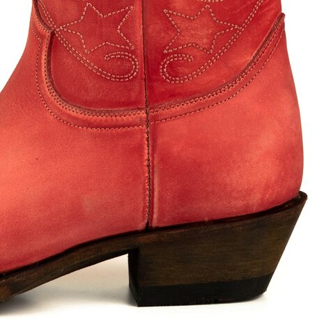 Mayura-Boots-2374-Red-Lavado-Ladies-Cowboy-fashion-AnkleBoots-Pointy-Nose-Western-Heel