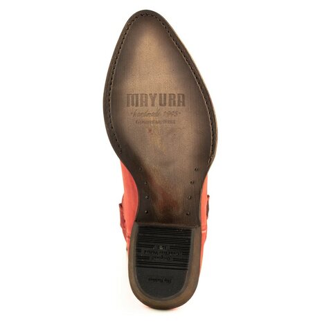 Mayura-Boots-2374-Red-Lavado-Ladies-Cowboy-fashion-AnkleBoots-Pointy-Nose-Western-Heel-Sole