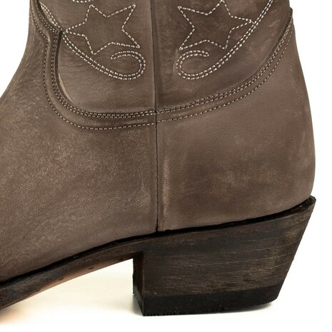 Mayura-Boots-2374-Taupe-Grey-Brown-Lavado-Ladies-Cowboy-fashion-AnkleBoots-Pointy-Nose-Western-Heel