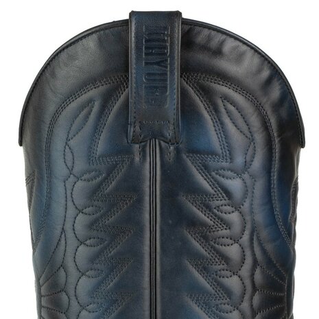 Mayura Boots 1920 / Blauw Spitse Cowboy Western Line Dance Dames Heren Laarzen Schuine Hak Echt Leer Treklussen