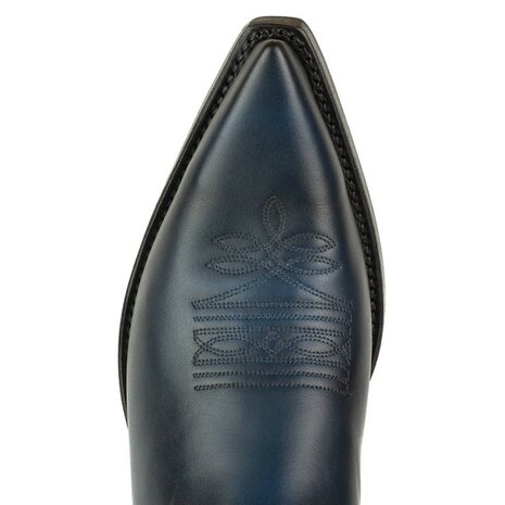 Mayura Boots 1920 / Blauw Spitse Cowboy Western Line Dance Dames Heren Laarzen Schuine Hak Echt Leer Stiksel Wreef