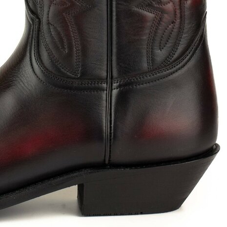 Mayura Boots 1920 Zwart/Rood Spitse Cowboy Western Line Dance Dames Heren Laarzen Schuine Hak Echt Leer Hak