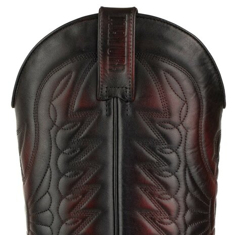 Mayura Boots 1920 Zwart/Rood Spitse Cowboy Western Line Dance Dames Heren Laarzen Schuine Hak Echt Leer Treklussen