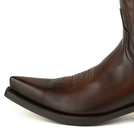 Mayura Boots 1920 Black/ Cognac Pointed Cowboy Western Line Dance Ladies Men Boots Slanted Heel Genuine Leather Nose