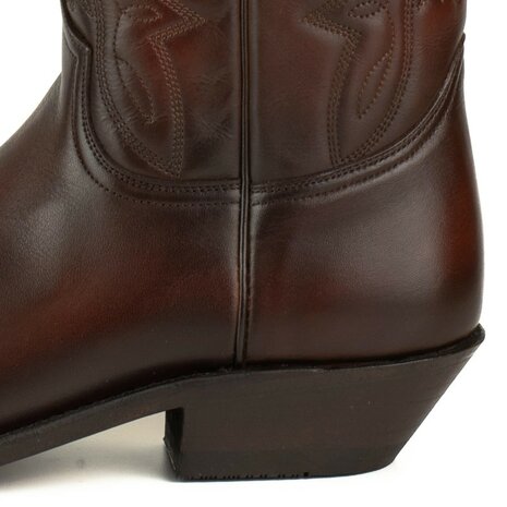 Mayura Boots 1920 Black/ Cognac Pointed Cowboy Western Line Dance Ladies Men Boots Slanted Heel Genuine Leather Heel