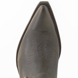 Mayura Boots 14 Dark Grey/ Cowboy Western Pointed Men Ankle Boot Slanted Heel Zip Detachable Spur Genuine Leather_9