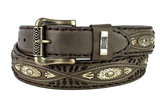 Mayura Belt 338 Chesnut Cowboy Western Concho Braid 4cm Wide Removable Buckle_9