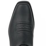 Mayura Boots 24 Black/ Cowboy Western Ankle Boot Men Square Toe Ornamental Spur Elastic Closure_9